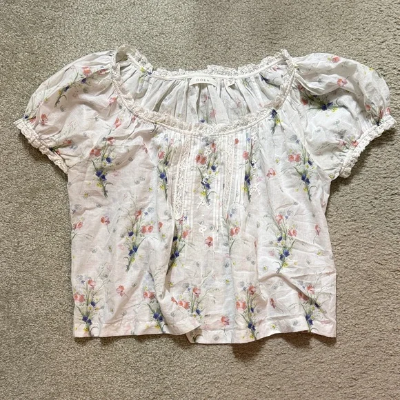 DOEN Frederica Top in Painted Bouquet XS - Picture 1 of 4